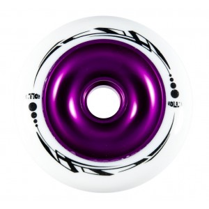 Roues trottinettes métal core violet/blanche